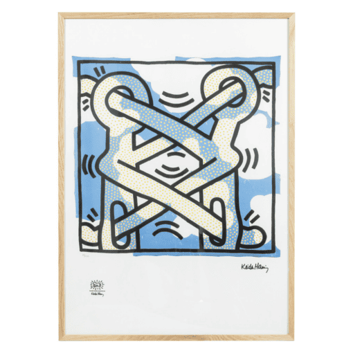 Blue Keith Haring Silkscreen - Styylish