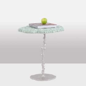 Decorative Semi-Precious Stones Pedestal Table, Contemporary Work