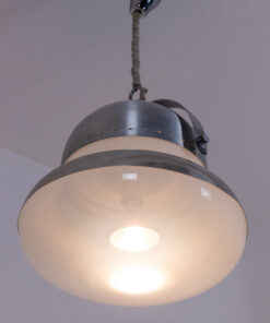 Industrial Pendant Light - On Ceiling with Light On - Styylish