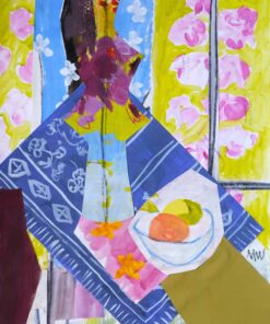 Alternative view of Painted Paper Collage by Mara Wagner, "Miss Matisse?"
