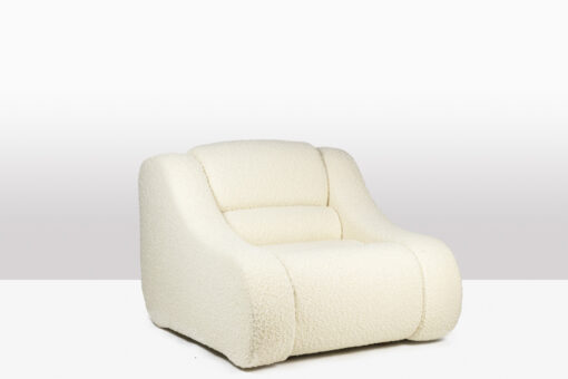 Pair of Bouclé Armchairs - Side - Styylish