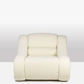 Pair of Bouclé Armchairs, Contemporary Work