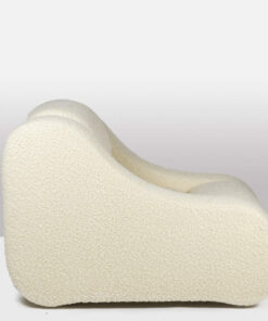 Pair of Bouclé Armchairs - Side Profile - Styylish