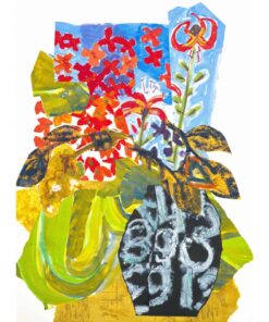 Contemporary Collage by Mara Wagner- Lilies in the Vase- Styylish