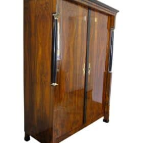 Empire Armoire, Walnut Veneer, Brass, Austria/Vienna, circa 1815