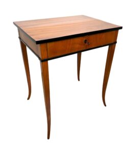 Biedermeier Sewing Table, Cherry Wood, Ebonized, Southern Germany circa 1825