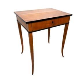 Biedermeier Sewing Table, Cherry Wood, Ebonized, Southern Germany circa 1825