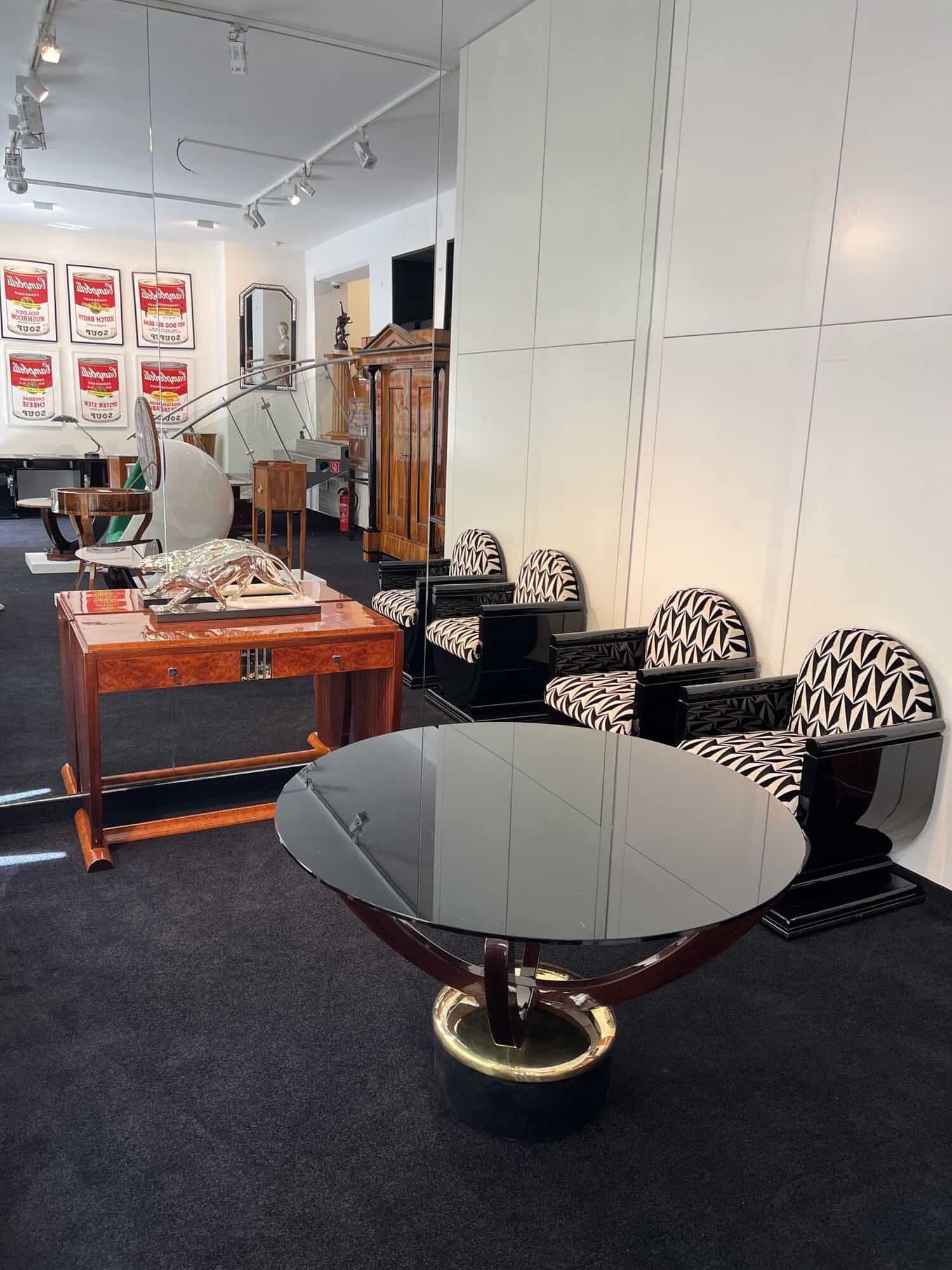 Art Deco Console Table, Thuja Roots, Birch, Silver-Plate, France circa 1925 - Image 11