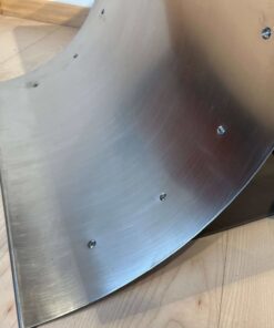 Curved Sofa Table Stainless Steel - Chrome Base - Styylish