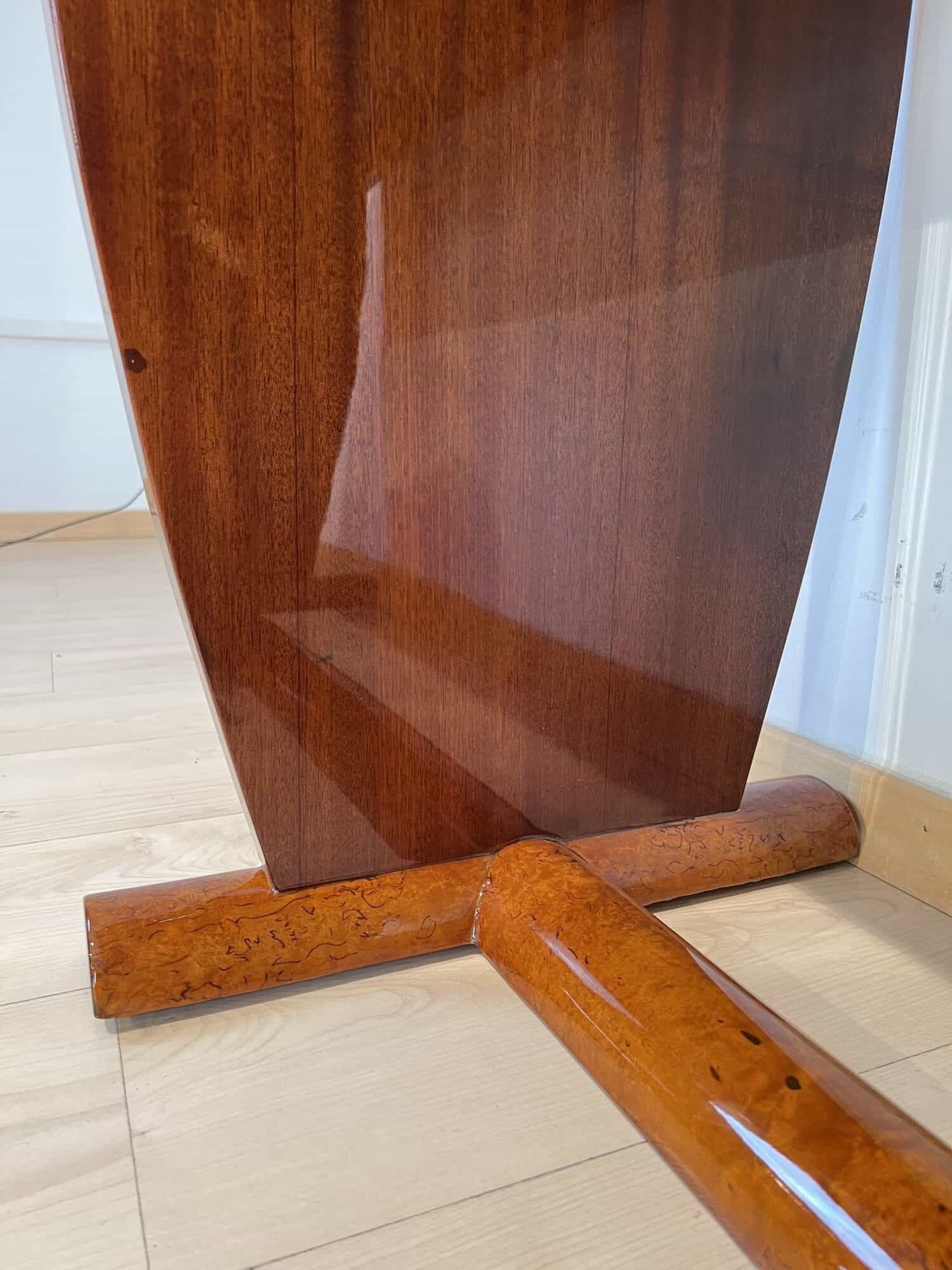 Art Deco Console Table, Thuja Roots, Birch, Silver-Plate, France circa 1925 - Image 14