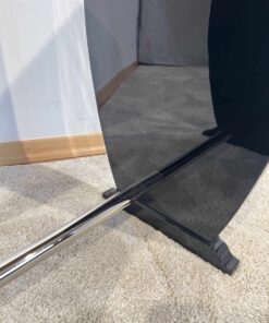 Art Deco Side Table with Drawer - Chrome Bar - Styylish