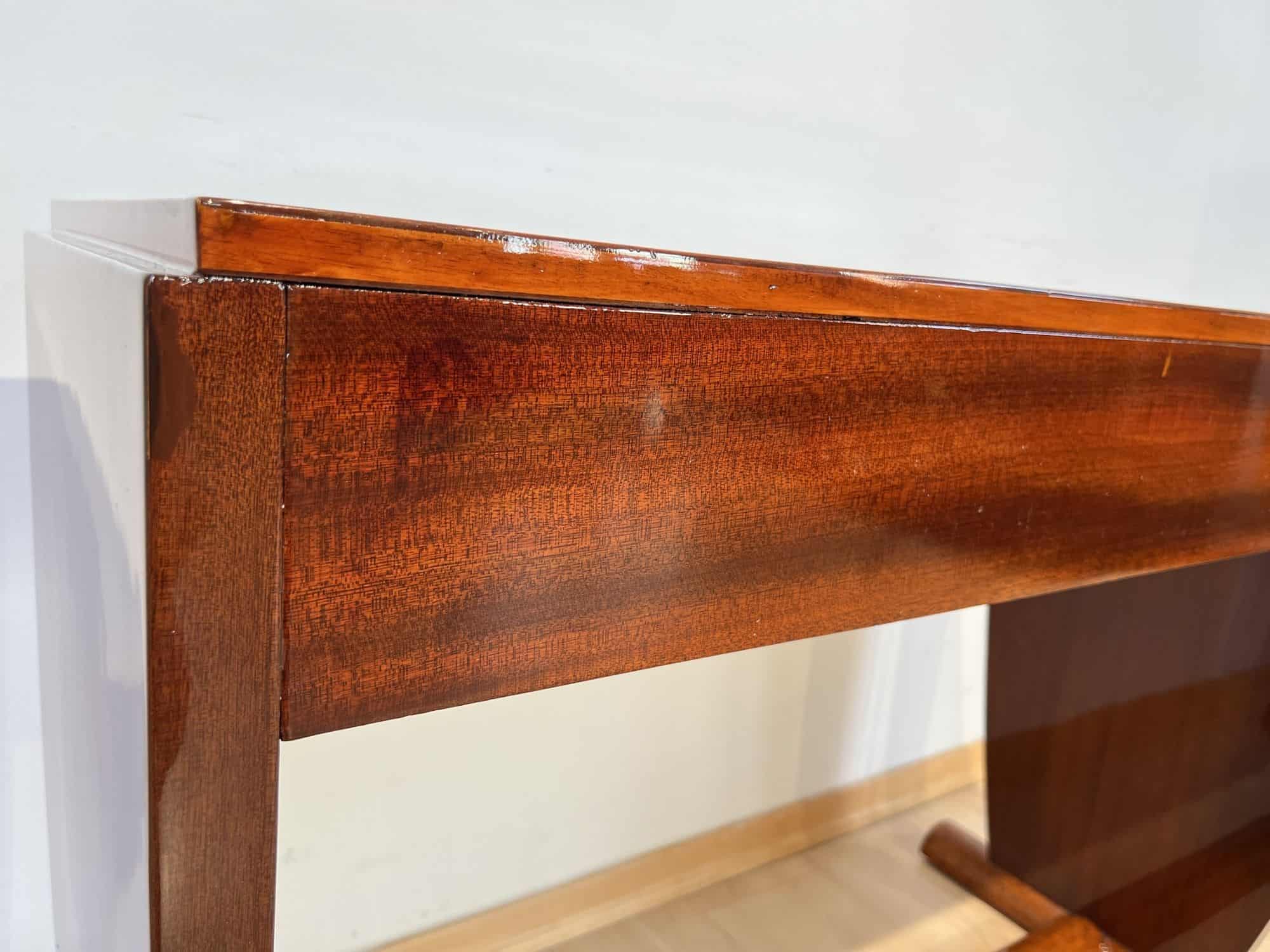 Art Deco Console Table, Thuja Roots, Birch, Silver-Plate, France circa 1925 - Image 18