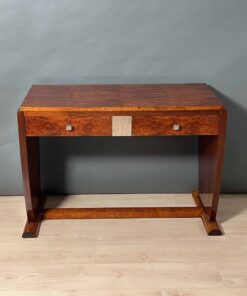 Alternative view of Art Deco Console Table, Thuja Roots, Birch, Silver-Plate, France circa 1925