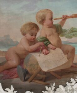 Pair of Paintings Representing Allegories - Landscape Detail - Styylish