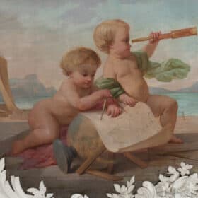 Pair of Paintings Representing Allegories, Circa 1880