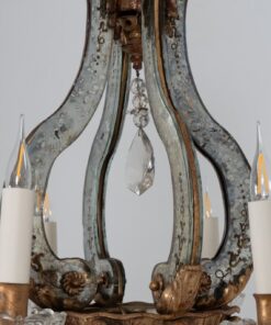 Maison Baguès Églomisé Mirror Chandelier - Central Decor - Styylish