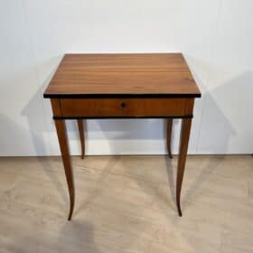 Biedermeier Sewing Table, Cherry Wood, Ebonized, Southern Germany circa 1825