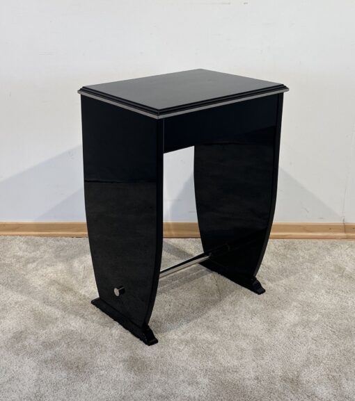 Art Deco Side Table with Drawer - Back - Styylish