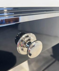 Art Deco Side Table with Drawer - Chrome Knob - Styylish