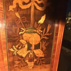 French Secretary Desk 18th century- detail view of the upper part marquetry on one side- Styylish