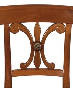 Authentic Biedermeier Chairs- detail of the backrest of one chair right- Styylish