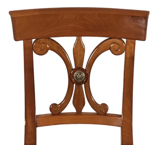 Authentic Biedermeier Chairs- detail of the backrest of one chair right- Styylish