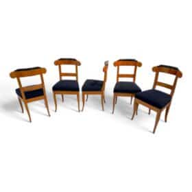 Set of Five Biedermeier Chairs, Cherry Wood, Germany circa 1830