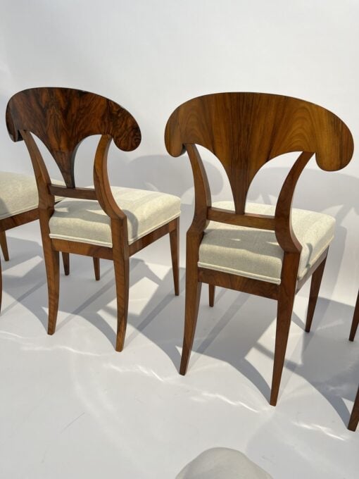 Four Biedermeier Shovel Chairs - Back of Frame - Styylish