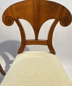 Four Biedermeier Shovel Chairs - Ebonized Details - Styylish