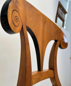 Four Biedermeier Shovel Chairs - Ebonized Backrest - Styylish