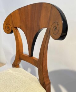 Four Biedermeier Shovel Chairs - Ebonized Edge - Styylish