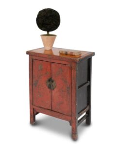 Chinese Red Lacquer Sideboards - Side Detail with Staging - Styylish