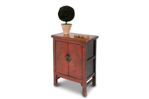 Chinese Red Lacquer Sideboards - Side Detail with Staging - Styylish