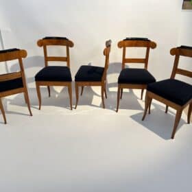 Set of Five Biedermeier Chairs, Cherry Wood, Germany circa 1830