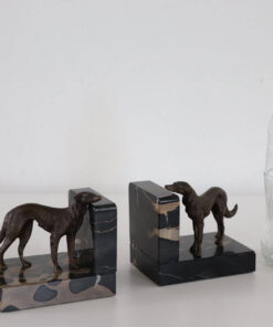 Italian Art Deco Bookends with Bronze - Size Comparison - Styylish