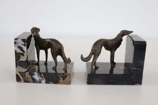 Italian Art Deco Bookends with Bronze - Side by Side - Styylish