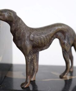 Italian Art Deco Bookends with Bronze - Side Detail - Styylish