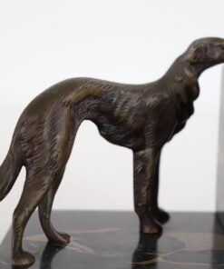 Italian Art Deco Bookends with Bronze - Side - Styylish