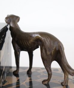 Italian Art Deco Bookends with Bronze - Back - Styylish