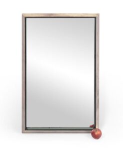 Max Ingrand Polished Metal Mirror - Full with Size Comparison - Styylish