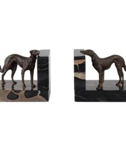 Italian Art Deco Bookends with Bronze - Styylish
