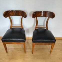 Pair of Authentic Biedermeier Shovel Chairs - Set of Two - Styylish