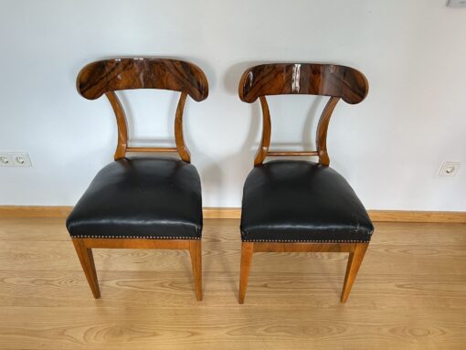 Pair of Authentic Biedermeier Shovel Chairs - Set of Two - Styylish