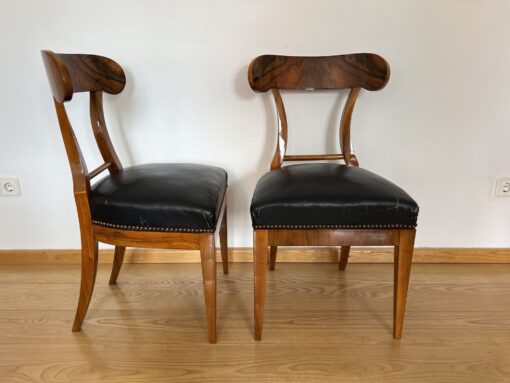 Pair of Authentic Biedermeier Shovel Chairs - Different Profiles - Styylish