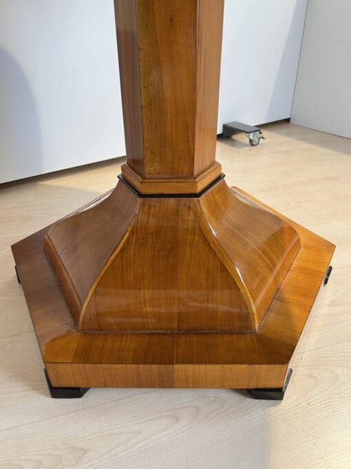 Biedermeier Center Table Cherry Wood - Base Details - Styylish