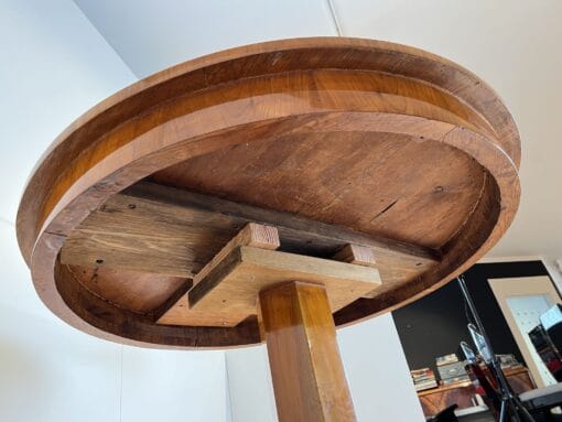 Biedermeier Center Table Cherry Wood - Underneath Table - Styylish