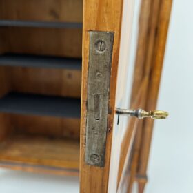 Cherry Biedermeier Display Cabinet, Ash Burl, Austria circa 1820