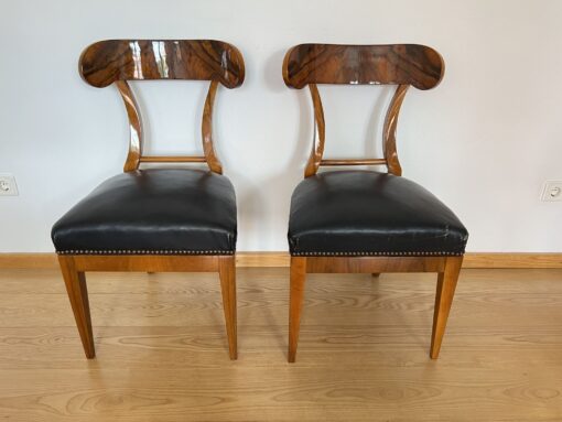 Pair of Authentic Biedermeier Shovel Chairs - Front View - Styylish