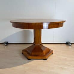 Biedermeier Center Table Cherry Wood - Side View - Styylish