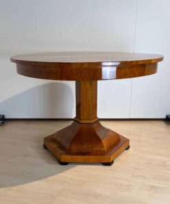 Biedermeier Center Table Cherry Wood - Side View - Styylish